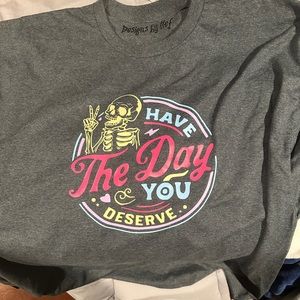 Skeleton vinyl shirt